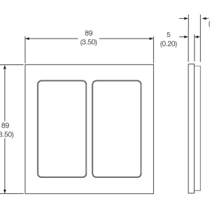 pico faceplate double dimension